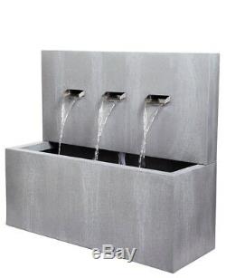 M & S Weathered Triple Spout Garden Water Feature Fountain NEW RRP £269