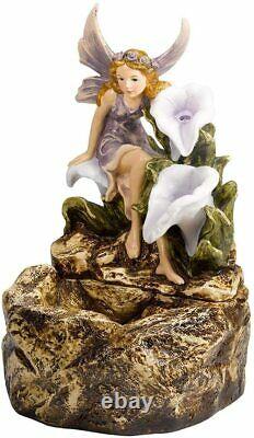 Magical Fairy Solar Water Feature Garden Fountain Statue Centrepiece Decoration