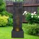 Mains Powered Led Waterfall Water Feature Outdoor Garden Fountain Landscaping Uk