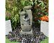 Medium Aztec Water Feature, Electric Fountain With Led Lights, Garden Waterfall