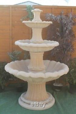 Medium Barcelona 5'9 3 Tiered Stone Outdoor Garden Fountain Water Feature