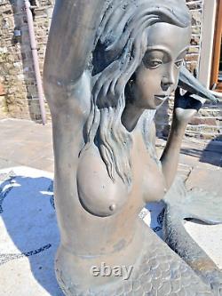 Mermaid Garden Fountain Bronze Water Feature Siren