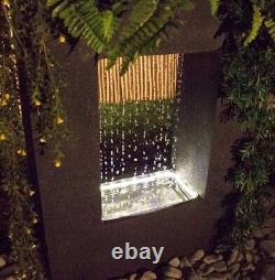 Milano Rain Effect Water Feature Planter Fountain with Lights H77cm Primrose