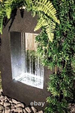 Milano Rain Effect Water Feature Planter Fountain with Lights H77cm Primrose