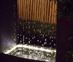 Milano Rain Effect Water Feature Planter Fountain with Lights H77cm Primrose