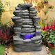 Mini Rock Fall Garden Water Feature, Solar Powered Outdoor Fountain Great Value