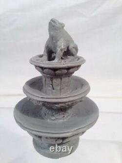 Miniature Dollhouse Frog Water Fountain For Outside Garden -Landscape Decoration