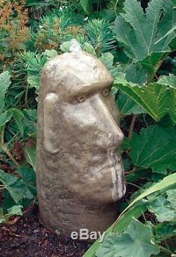 Moai Head Fountain Fountain Garden Water Feature