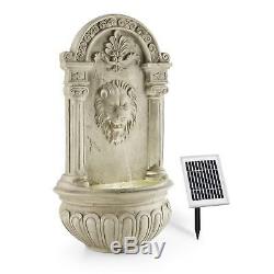 Modern Wall Mounted Water Fountain Garden Home Decor 200 L/ H Pump Led Lion Look