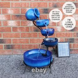 Monster Shop Water Feature Garden Fountain Solar Powered Customer Return UVG