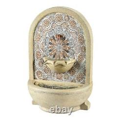 Moroccan Mains Powered Cream Outdoor Water Fountain Feature Garden Bird Bath