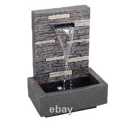 Natural Slate Garden Water Feature In & Outdoor Fountain Waterfall Electric Pump