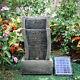 Natural Slate Garden Water Feature Outdoor Fountain Waterfall Electric/solar