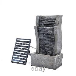 Natural Slate Garden Water Feature Outdoor Fountain Waterfall Electric/Solar