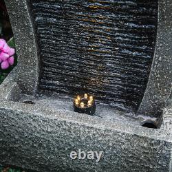 Natural Slate Garden Water Feature Outdoor LED Fountain Outdoor Fountain