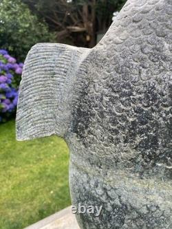 Old Cast Alloy Garden Water Fountain Leaping Fish Trout Salmon Large 90cm