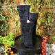Oriental Towers Contemporary Garden Water Feature, Outdoor Fountain Great Value