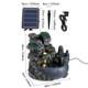 Outdoor Decoration Solar Water Feature Fountain Rockery Garden Relaxing Ambiance