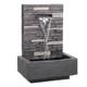 Outdoor Electric Rockfall Water Feature Garden Cascading Fountain White Leduk