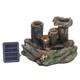 Outdoor Garden Water Features Resin Cascading Fountain Solar Statue Fountains