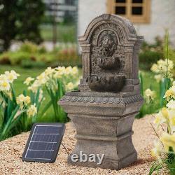 Outdoor Garden Water Fountain Solar Powered Garden Water Feature- LED Statues