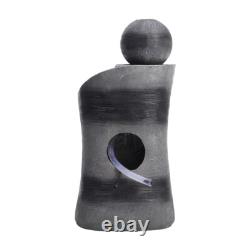 Outdoor Garden Water Fountain Solar Water Feature Statues Decor With LED Light UK