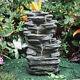 Outdoor Led Rockfall Water Feature Electric Garden Cascading Fountain Uk