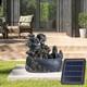 Outdoor Solar Fountain Compact Water Feature For Gardens Rockery Fountain