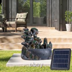 Outdoor Solar Fountain Compact Water Feature For Gardens Rockery Fountain