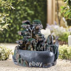 Outdoor Solar Fountain Compact Water Feature For Gardens Rockery Fountain