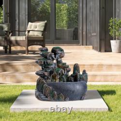 Outdoor Solar Fountain Compact Water Feature For Gardens Rockery Fountain