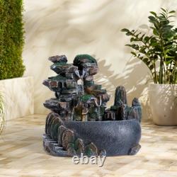 Outdoor Solar Fountain Compact Water Feature For Gardens Rockery Fountain