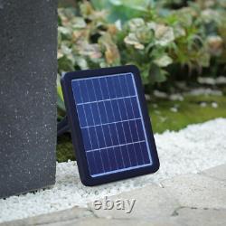Outdoor Solar Garden Cascading Fountain LED Light Rockfall Water Feature uk