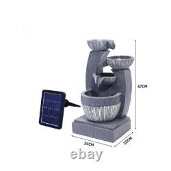 Outdoor Solar Power Water Fountain With LED Light