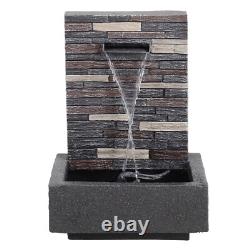 Outdoor Water Feature Fountains Electric Plug-In Resin Garden Cascading Fountain