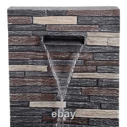 Outdoor Water Feature Fountains Electric Plug-In Resin Garden Cascading Fountain