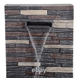 Outdoor Water Feature Fountains Electric Plug-In Resin Garden Cascading Fountain