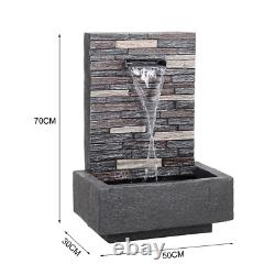 Outdoor Water Feature Fountains Electric Plug-In Resin Garden Cascading Fountain