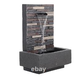 Outdoor Water Feature Fountains Electric Plug-In Resin Garden Cascading Fountain