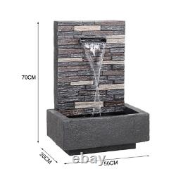Outdoor Water Feature Fountains Electric Plug-In Resin Garden Cascading Fountain