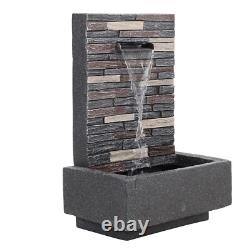 Outdoor Water Feature Fountains Electric Plug-In Resin Garden Cascading Fountain