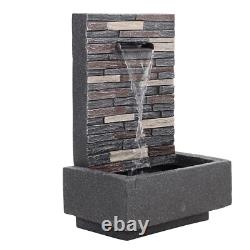Outdoor Water Feature Fountains Electric Plug-In Resin Garden Cascading Fountain