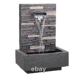 Outdoor Water Feature Fountains Electric Plug-In Resin Garden Cascading Fountain