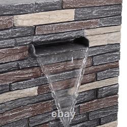 Outdoor Water Feature Fountains Electric Plug-In Resin Garden Cascading Fountain