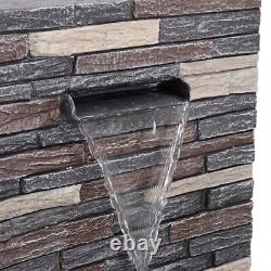 Outdoor Water Feature Fountains Electric Plug-In Resin Garden Cascading Fountain