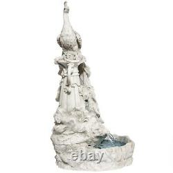 PEACOCK URN WATER FOUNTAIN SCULPTURE Zen Patio Porch Balcony Garden Statue Art