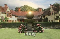 Pation Ball Fountain On Classic Plinth Water Feature Stone Garden Ornament