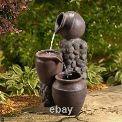 Peaktop Outdoor Garden Patio Pot Waterfall Water Fountain Feature VFD8210-UK