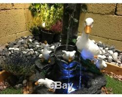Playful Ducks Animal Water Feature, outdoor water feature, garden fountain