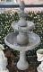 Poly 3 Tier Fountains Stone Wash Garden Water Feature Fountain Ornament Bird